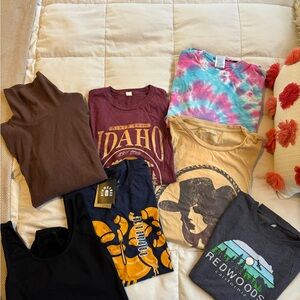 Assorted women’s  Tops - Tie-Dye, Graphic & Solid Styles